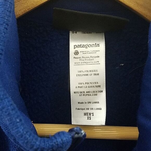 Patagonia Better Sweater Fleece Vest Dark Blue, Full Zip, Pockets - Men's XS - Picture 4 of 7